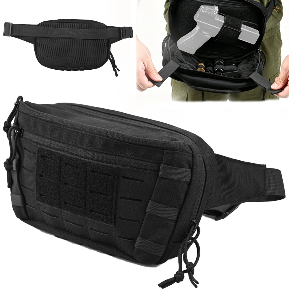 Edc Pistol Carry Bag - Tactical Pistol Waist Bag CCW Fanny