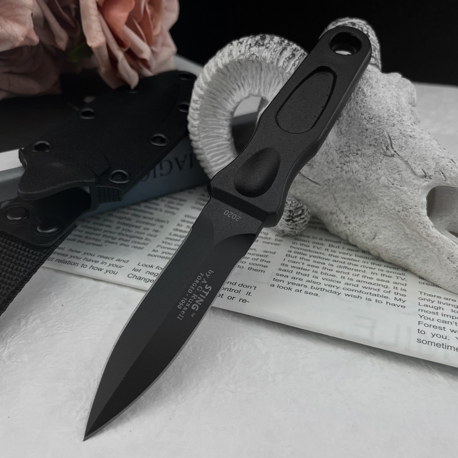 Edc Every Day Carry おもちゃ - Multi-Function Fixed Blade Knife 8Cr13MoV Steel