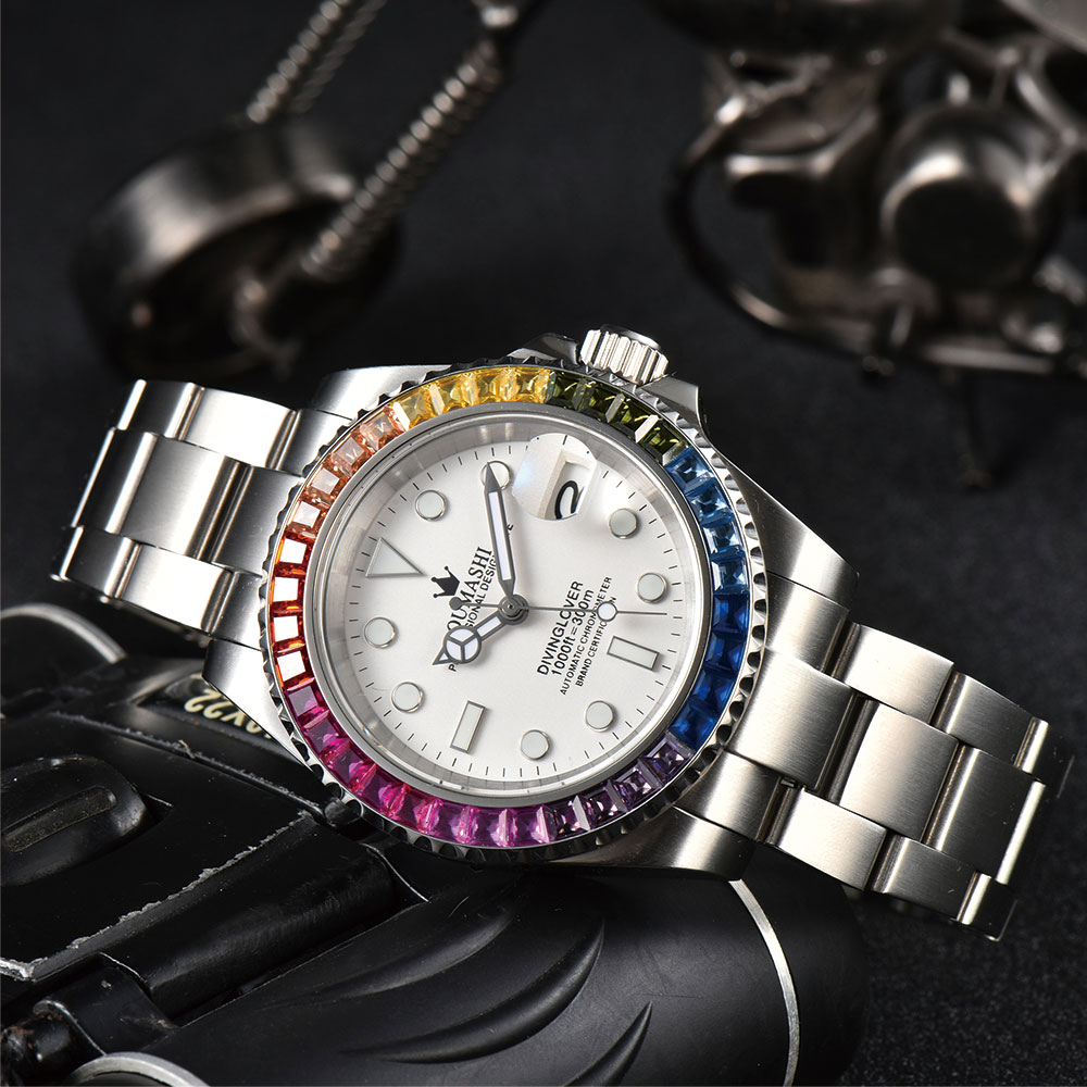 40mm Luxury Diving Men's Watch - Watch Winder Compact review and price